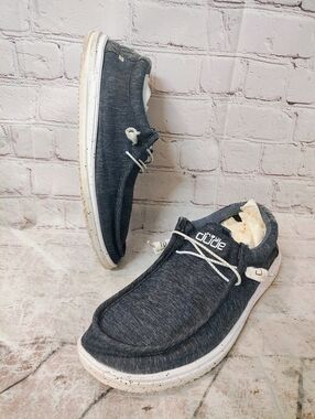 Hey Dude Wally Free Mens Slip Ons 14 Canvas Night Shoes
